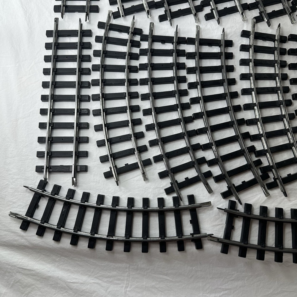 Bachmann Train Track G Gauge Straight & Curved Black Lot Of 23 Used Vintage - Picture 2 of 13